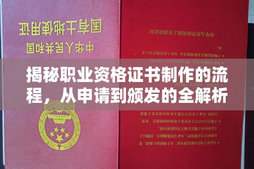 龙亭揭秘职业资格证书制作的流程，从申请到颁发的全解析